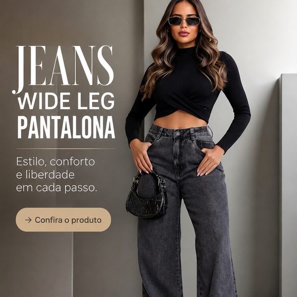 Calça Wide Leg Juvenil Feminina