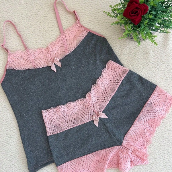 Baby Doll Renda e Microfibra